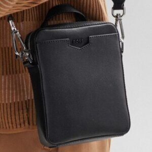 BOSS Structured leather crossbody bag with logo lettering - NEW with Labels